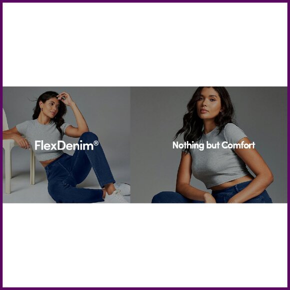 High Waisted Pull On Straight Leg Jeans Stretchy Denim Pants Women's - Picture 7 of 7